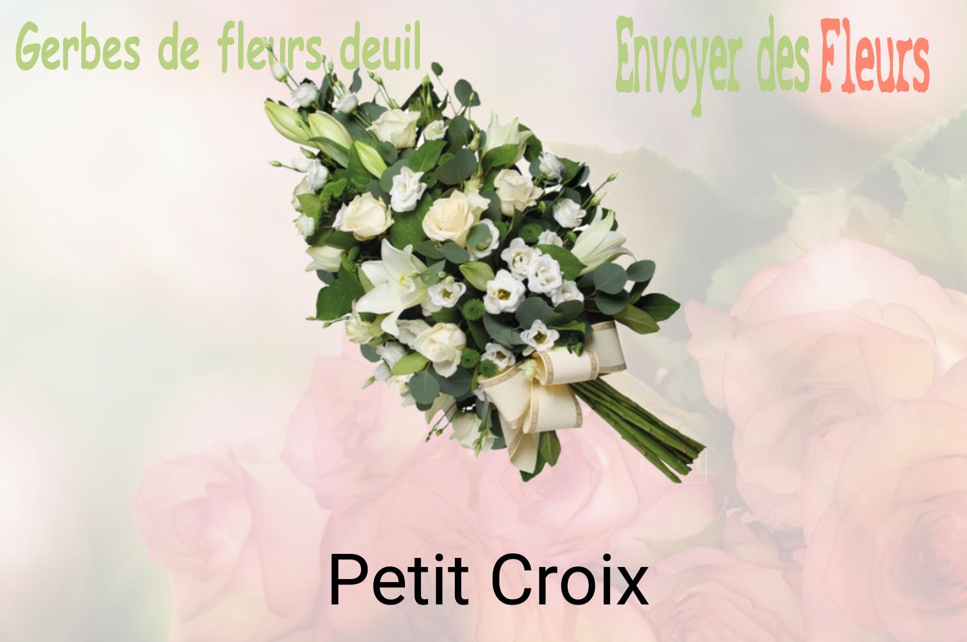 Gerbe de fleurs de deuil livrée à Petit-Croix
